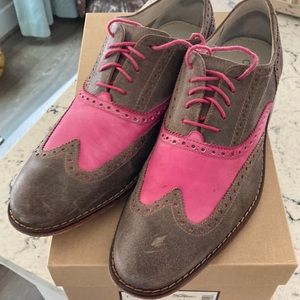 Mens Cole Haan wing tip shoes. Size 11.  Only worn once and in original box